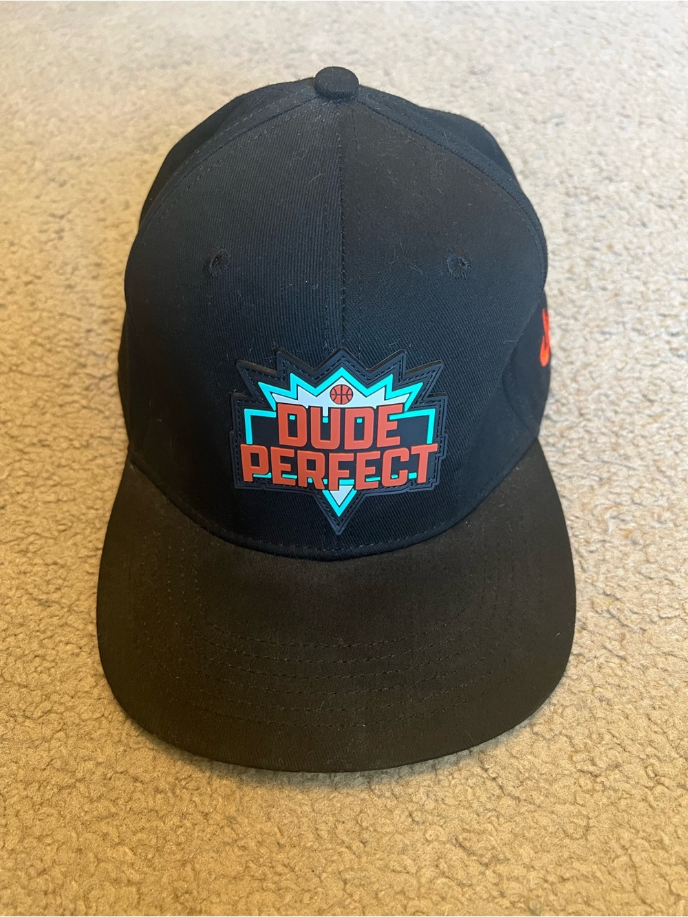 Dude Perfect Black Snapback Hat with Colorful Logo